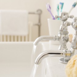 Running bathroom sink